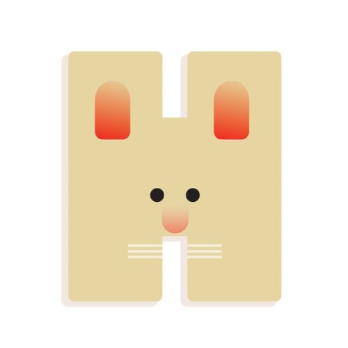 Djeco Állatdekor betű - H