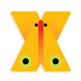 Djeco Állatdekor betű - X 