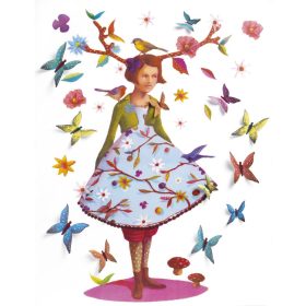   Djeco Little Big room 3D-s falmatrica Róza fa - Rose of wood