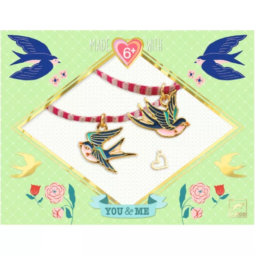 Djeco Design by Ékszerkészítő készlet Páros madarak - Bird Ribbons