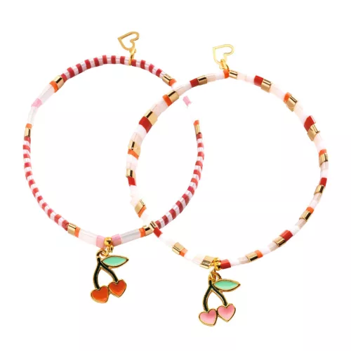 Djeco Design by Ékszerkészítő készlet Páros cseresznyék - Tila and Cherries
