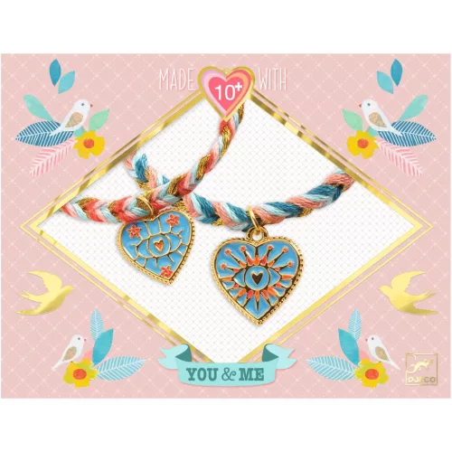 Djeco Design by Ékszerkészítő készlet Páros baráti szívek - Friendships and Hearts