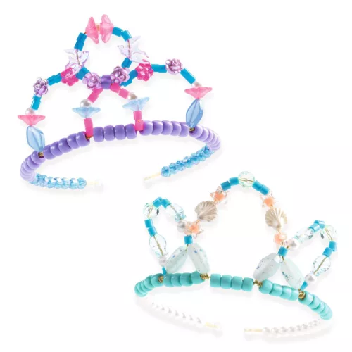 Djeco Ékszerkészítő készlet Páros tiara kék - Duo of tiaras Blue