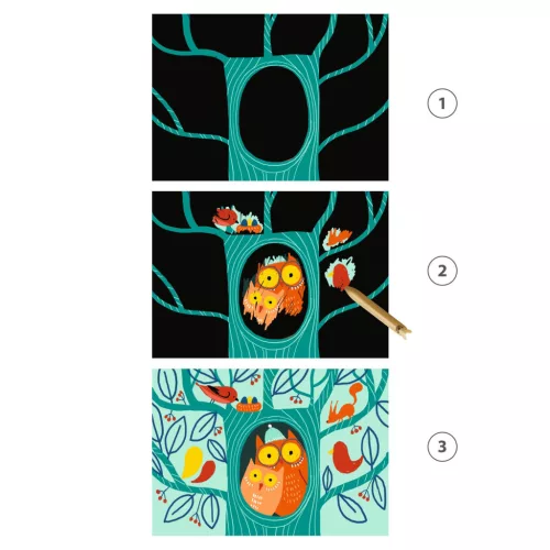 Djeco Design by Karckép technika Mesés állatok - Learning about animals