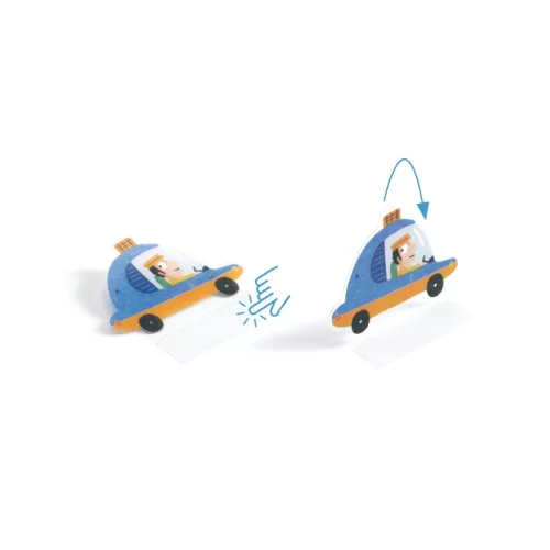 Djeco Matricázós sztorik 3D Közlekedés járművekkel - Lift-up stickers - Vehicles