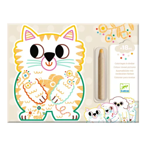 Djeco Design by Meglepetés színező Háziállatok - Domestic animals