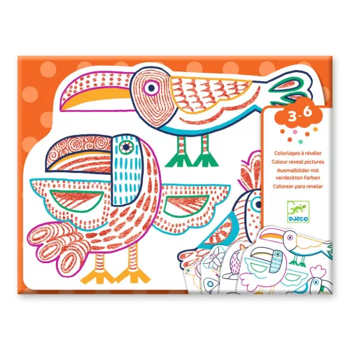 Djeco Design by Meglepetés színező Vadállatok - Wild families