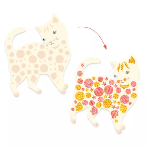 Djeco Matricázó képkészítés Cicák és macskák - Elodie’s cute cats