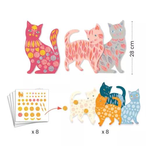 Djeco Matricázó képkészítés Cicák és macskák - Elodie’s cute cats