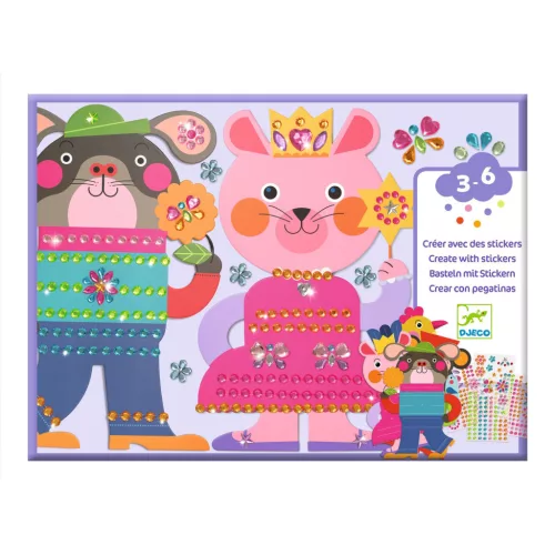 Djeco Design by Kollázs műhely Csillogó képek strasszláncokkal - Sparkles