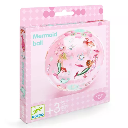 Djeco Felfújható labda ∅ 35 cm Sellős labda - Mermaid Ball