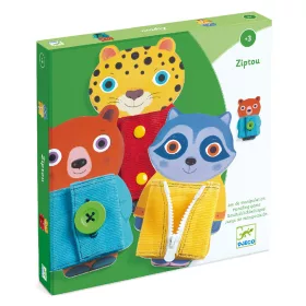Djeco Ügyesítő játék Gimbelem-gombolom - Ziptou