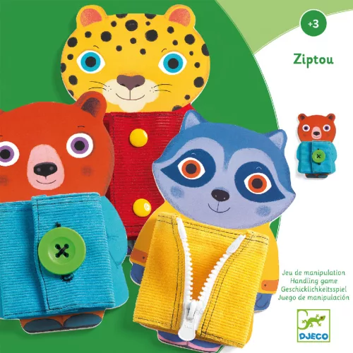 Djeco Ügyesítő játék Gimbelem-gombolom - Ziptou
