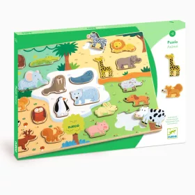   Djeco Formaillesztő formaberakó Állati formák - Puzzlo Animo