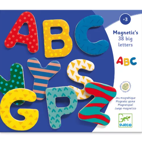 Djeco Mágneses betűkészlet Nagybetűk - 38 fancy letters