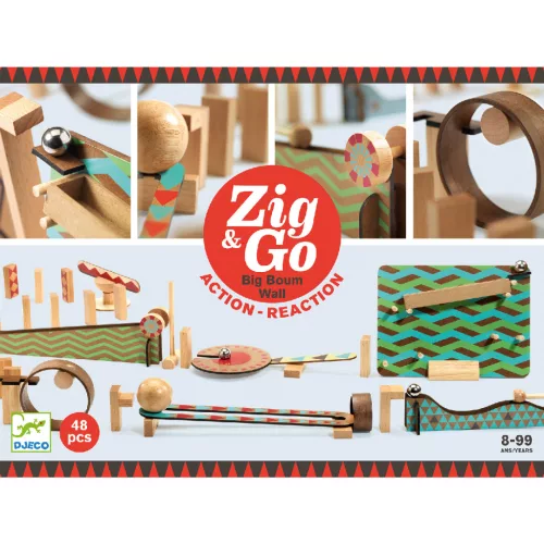 Djeco Építőjáték, Sokasodó, 48 db - Zig & Go 