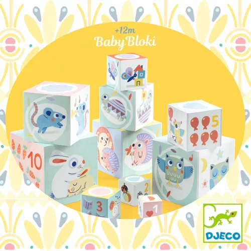 Djeco Toronyépítő kocka Nyuszis - BabyBloki