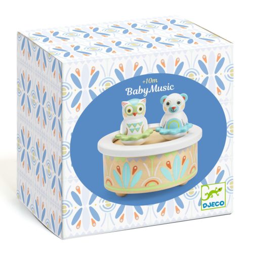 Djeco Mozgó figurás zenedoboz Maci és bagoly - BabyMusic
