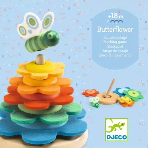 Djeco Toronyépítő Pillangóvirág - Butterflower