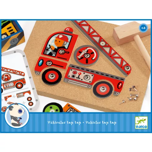 Djeco Kalapálós játék Autós - Vehicles tap tap