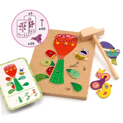 Djeco Kalapálós játék Kerti képes  - Tap tap Garden