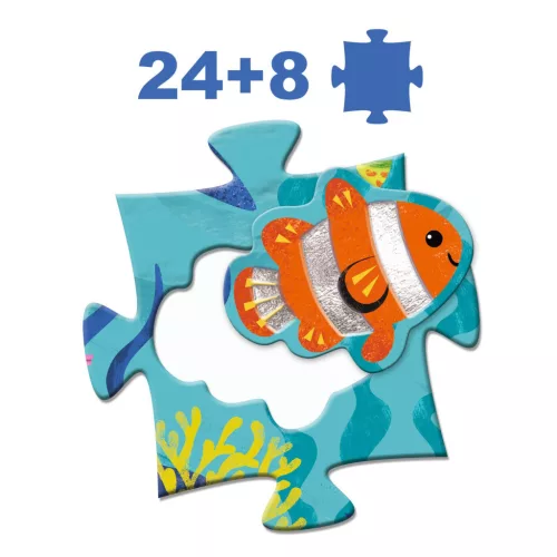 Djeco Óriás puzzle Tengerlakók 24+8 db-os - Taktilo sea