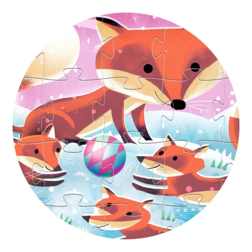 Djeco Formadobozos puzzle Gyömbér a kis róka 24 db-os - Ginger little fox