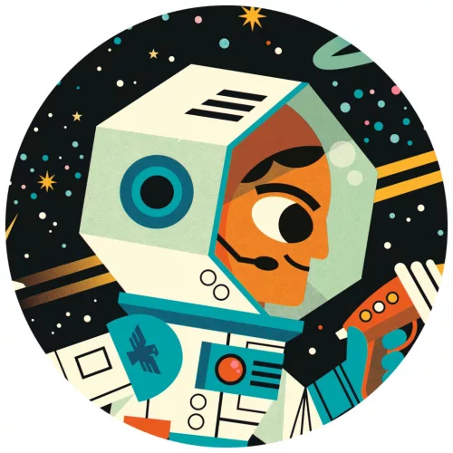 Djeco Formadobozos puzzle Űrállomás 54 db-os - Space station