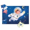 Djeco Formadobozos puzzle Űrhajós a holdon 36 db-os - An astronaut on the moon