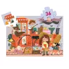 Djeco Formadobozos puzzle Mia utazása 36 db-os - Mia's Journey