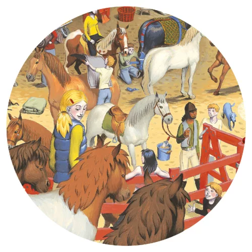 Djeco Megfigyeltető puzzle Lovaglás 200 db-os - Horse riding