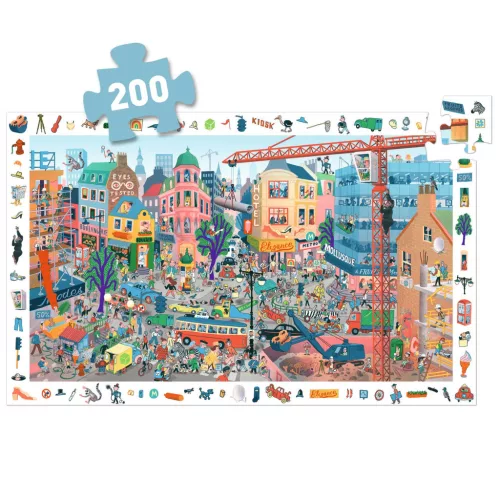 Djeco Megfigyeltető puzzle A város 200 db-os - The city
