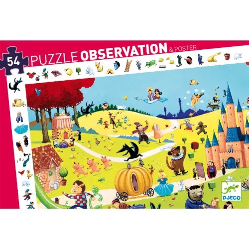 Djeco Megfigyeltető puzzle Mesék 54 db-os - Tales
