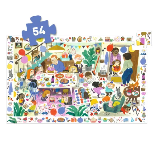 Djeco Megfigyeltető puzzle Szülinapi parti 54 db-os - Birthday Party