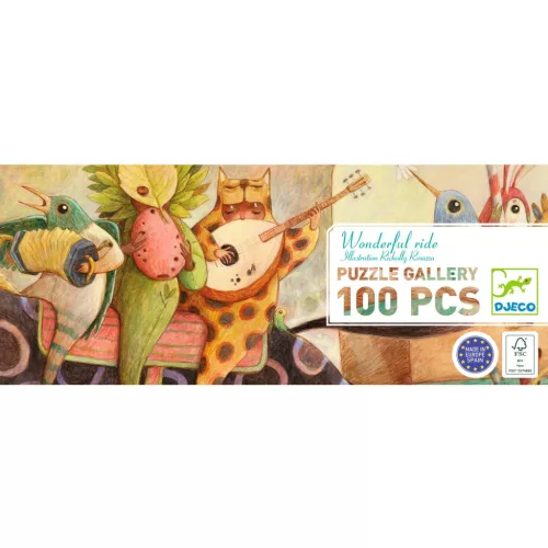 Djeco Óriás puzzle Csodálatos utazás 100 db-os - Wonderful ride
