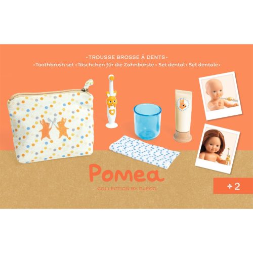 Djeco Pomea Játékbaba kiegészítő tisztálkodás Fogmosás - Toothbrush set