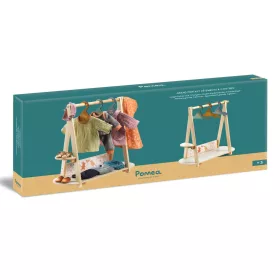   Djeco Pomea Nagy ruhafogas 3 vállfával - Large clothes rack 3 hangers