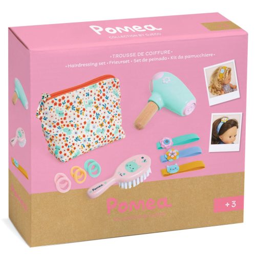 Djeco Pomea Játékbaba kiegészítő szépítkezés Baba fodrászkészlet - Hairdressing set