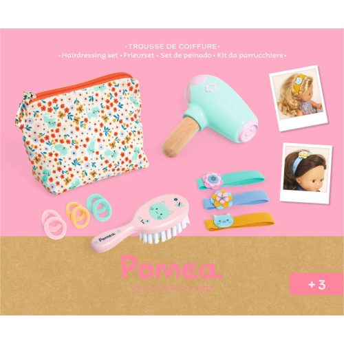 Djeco Pomea Játékbaba kiegészítő szépítkezés Baba fodrászkészlet - Hairdressing set