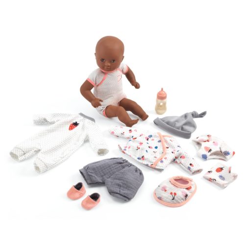 Djeco Pomea Játékbaba kiegészítőkkel Cseri bőröndje - Cerise's suitcase