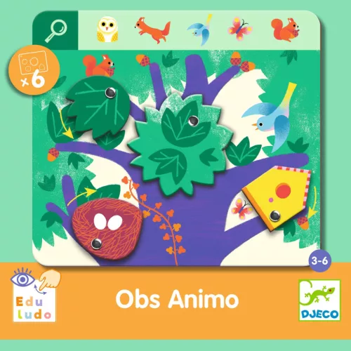 Djeco Fejlesztőjáték megfigyelés Keress és pörgess Állatok - Eduludo Obs Animo
