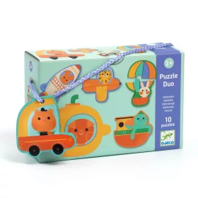 Djeco Párosító puzzle Járművek 20 db-os - Duo Vehicles