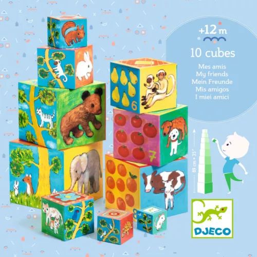 Djeco Toronyépítő kocka Barátok - 10 my friends blocks