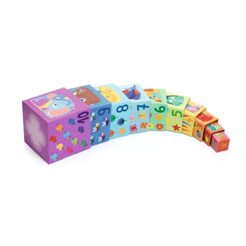 Djeco Toronyépítő kocka Szivárvány - Rainbow