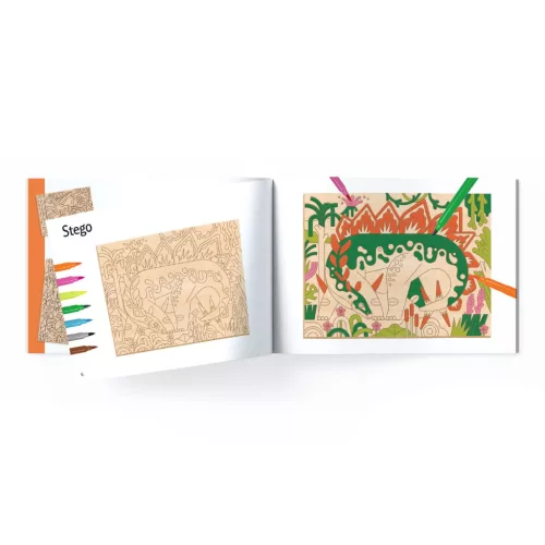 Djeco Design by Művészeti műhely Színező Dinóvilág - Dino world