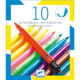 Djeco Ecsetfilc készlet - 10 ragyogó szín