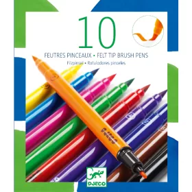 Djeco Ecsetfilc készlet - 10 klasszikus szín