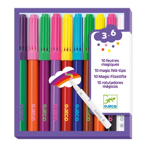 Djeco Filctoll készlet Mágikus filcek - 10 magic felt-tips