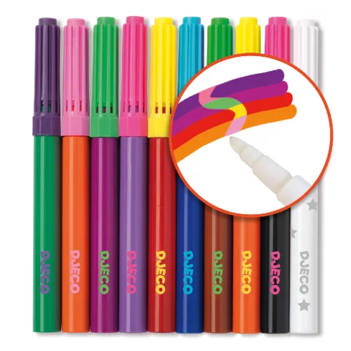 Djeco Filctoll készlet Mágikus filcek - 10 magic felt-tips