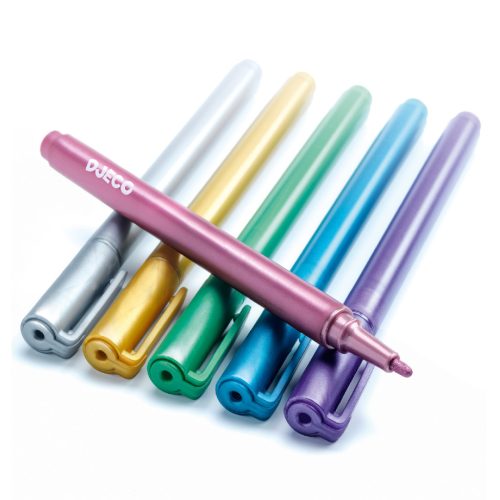 Djeco 6 darab fémfesték filctoll